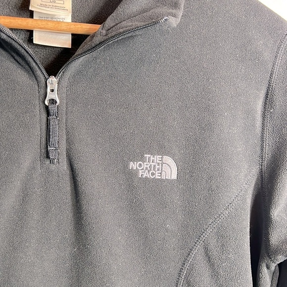 The North Face TKA 100 Quarter-zip Black Fleece size L - Picture 3 of 7